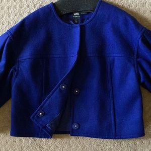 Worth 3/4” sleeves, cropped wool jacket